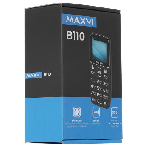 Купить Сотовый телефон Maxvi B110 синий  9064665. Характеристики, отзывы и цены в Донецке