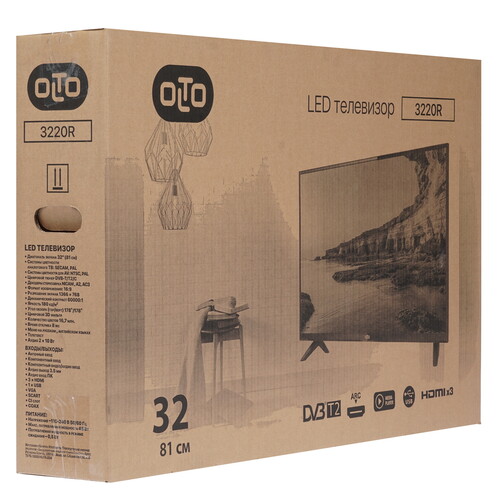 Купить 32" (81 см) Телевизор Olto 3220R черный  1276712. Характеристики, отзывы и цены в Донецке