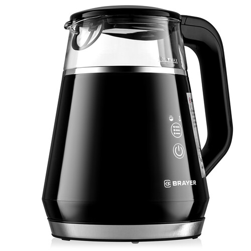 Купить Электрочайник Brayer 6105BR черный  9195707. Характеристики, отзывы и цены в Донецке