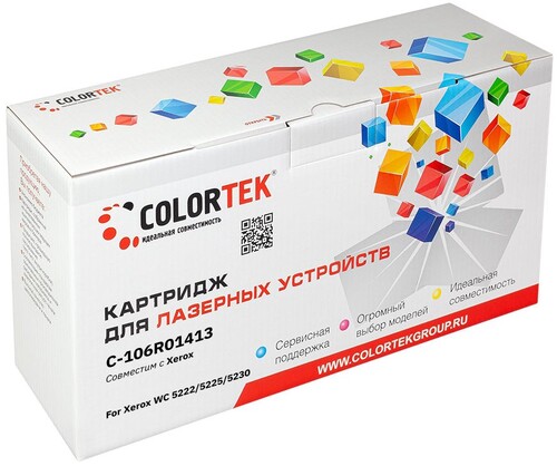 Купить Картридж лазерный Colortek 106R01413 черный  8157600. Характеристики, отзывы и цены в Донецке