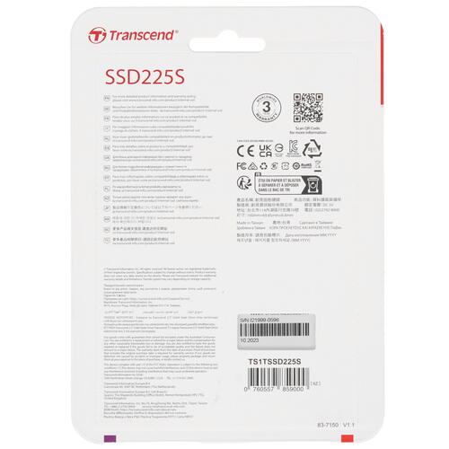 Купить 1024 ГБ 2.5" SATA накопитель Transcend 225S [TS1TSSD225S]  9926542. Характеристики, отзывы и цены в Донецке