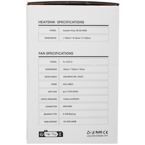 Купить Кулер для процессора Thermalright Assassin King 120 SE ARGB  5615417. Характеристики, отзывы и цены в Донецке