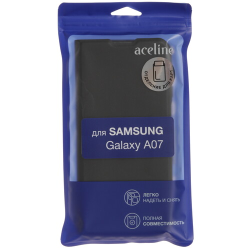 Купить Чехол-книжка  Aceline Kors для Samsung Galaxy A07 черный  9278731. Характеристики, отзывы и цены в Донецке