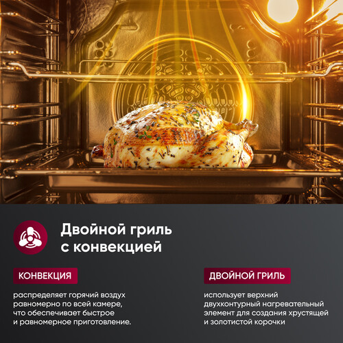 Купить Электрический духовой шкаф Gressel RU6ES7759000 черный  9256880. Характеристики, отзывы и цены в Донецке