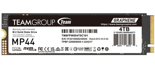 Купить 4000 ГБ M.2 NVMe накопитель TEAMGROUP MP44 [TM8FPW004T0C101]  5456968. Характеристики, отзывы и цены в Донецке