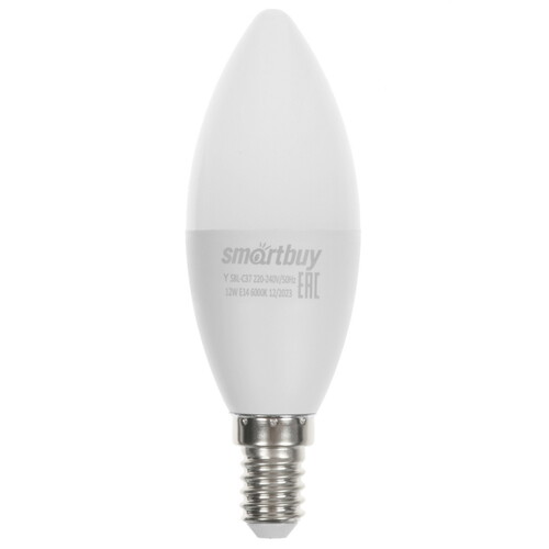 Купить Лампа светодиодная Smartbuy C37-12-60K-E14  9104983. Характеристики, отзывы и цены в Донецке