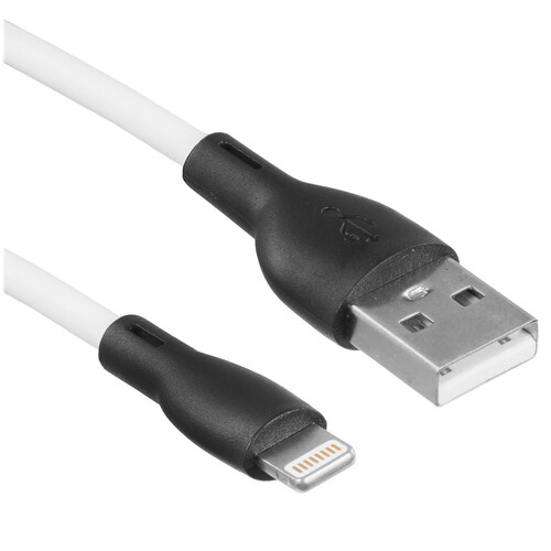 Купить Кабель круглый Perfeo Lightning 8-pin - USB 2.0 Type-A белый 1 м  9173183. Характеристики, отзывы и цены в Донецке