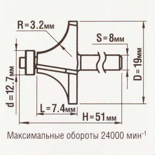 Купить Фреза ЗУБР 28701-19  5306777. Характеристики, отзывы и цены в Донецке