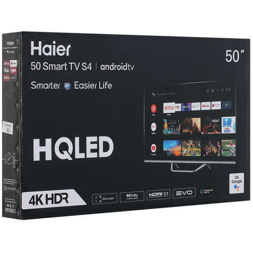 Купить 50" (127 см) Телевизор Haier 50 Smart TV S4 серебристый  5478547. Характеристики, отзывы и цены в Донецке