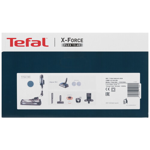 Купить Пылесос  вертикальный  Tefal Aqua TY9AC1WO  синий  5493891. Характеристики, отзывы и цены в Донецке