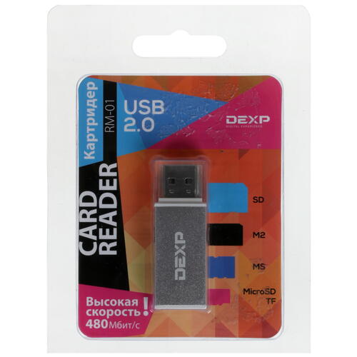 Купить Кард-ридер DEXP RM-01  1017958. Характеристики, отзывы и цены в Донецке