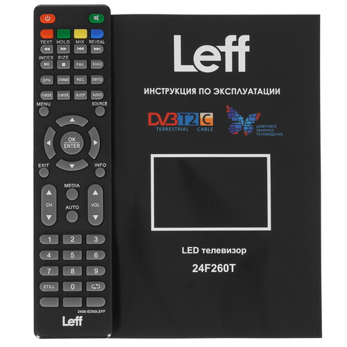 Купить 24" (60 см) Телевизор Leff 24F260T черный  9238433. Характеристики, отзывы и цены в Донецке