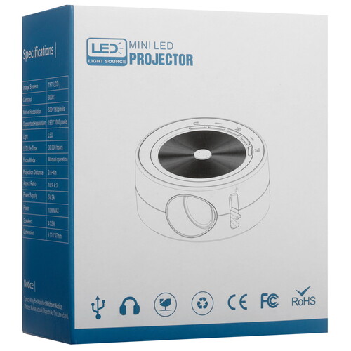 Купить Проектор Zodikam z100 Mini черный  5474123. Характеристики, отзывы и цены в Донецке