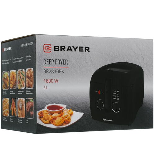 Купить Фритюрница BRAYER 2830BR-BK черный  9909290. Характеристики, отзывы и цены в Донецке