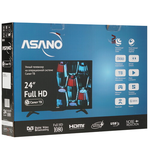 Купить 23.8" (60 см) Телевизор Asano 24LF5010T черный  9225860. Характеристики, отзывы и цены в Донецке