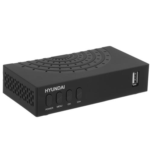 Купить Приставка для цифрового ТВ Hyundai H-DVB440 черный  4781798. Характеристики, отзывы и цены в Донецке
