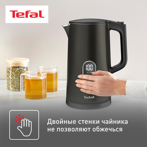 Купить Электрочайник Tefal Digital KI831E10 серый  9984601. Характеристики, отзывы и цены в Донецке