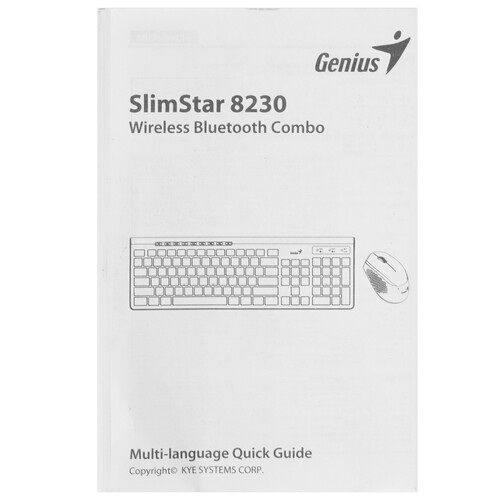 Купить Клавиатура+мышь беспроводная   Genius SlimStar 8230 черный  9140232. Характеристики, отзывы и цены в Донецке
