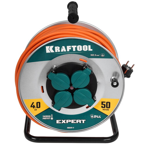 Купить Удлинитель силовой KRAFTOOL  55089-50 оранжевый  9172155. Характеристики, отзывы и цены в Донецке