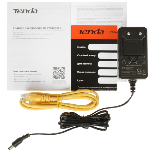 Купить Wi-Fi роутер Tenda AC19  4803800. Характеристики, отзывы и цены в Донецке