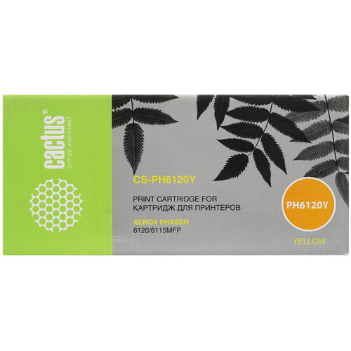 Купить Картридж лазерный Cactus CS-PH6120Y желтый, с чипом  7937179. Характеристики, отзывы и цены в Донецке