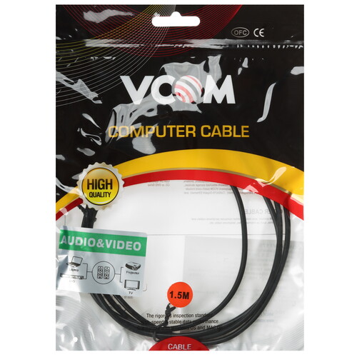 Купить Кабель   VCOM jack 3.5 мм - jack 3.5 мм черный  5602643. Характеристики, отзывы и цены в Донецке