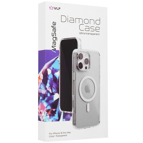Купить Накладка  VLP Diamond Case для Apple iPhone 16 Pro Max прозрачный  5487058. Характеристики, отзывы и цены в Донецке