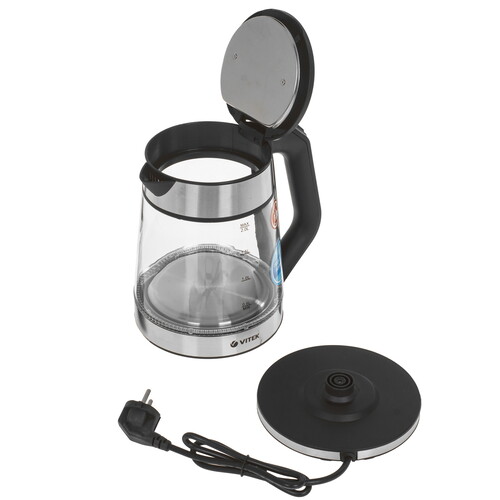 Купить Электрочайник Vitek VT-1176 черный  5617446. Характеристики, отзывы и цены в Донецке