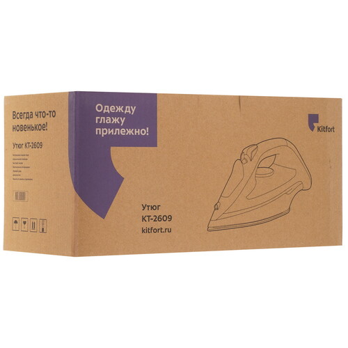 Купить Утюг Kitfort КТ-2609 черный  9231660. Характеристики, отзывы и цены в Донецке