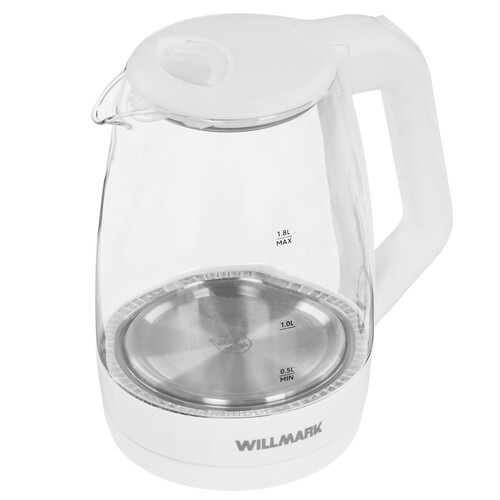 Купить Электрочайник WILLMARK WEK-1823G белый  9269579. Характеристики, отзывы и цены в Донецке