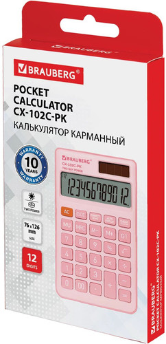 Купить Калькулятор Brauberg CX-102C-PK  9382543. Характеристики, отзывы и цены в Донецке