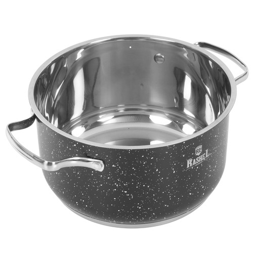 Купить Кастрюля Rashel Стефани R-407v 4.7 л 22 см черный  9320939. Характеристики, отзывы и цены в Донецке
