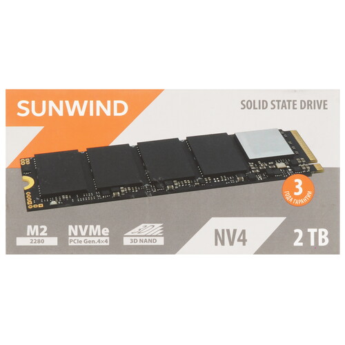 Купить 2048 ГБ M.2 NVMe накопитель SunWind NV4 [SWSSD002TN4]  9102900. Характеристики, отзывы и цены в Донецке