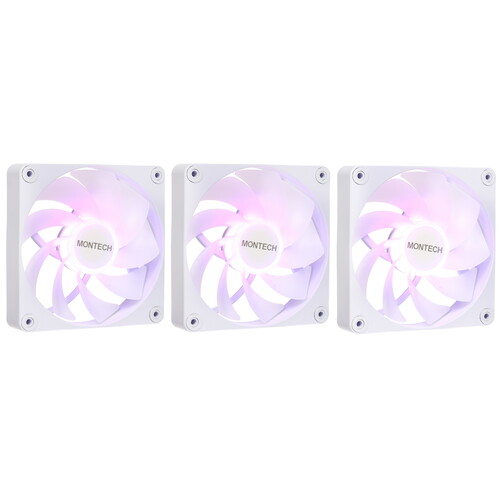 Купить Комплект реверсных вентиляторов Montech GF120R V2 ARGB  белый  5633042. Характеристики, отзывы и цены в Донецке