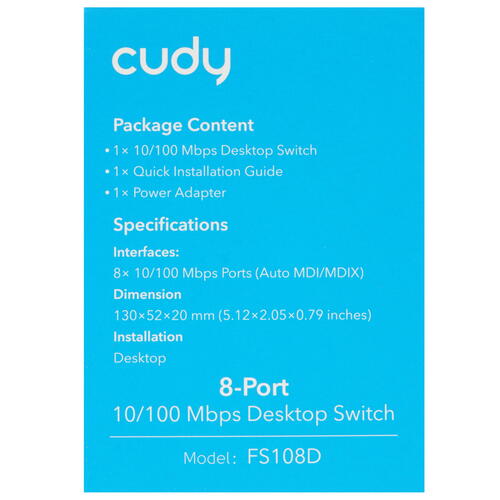 Купить Коммутатор Cudy FS108D  9046061. Характеристики, отзывы и цены в Донецке