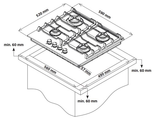 Купить Газовая варочная поверхность Samsung NA64N7100AB  5463725. Характеристики, отзывы и цены в Донецке