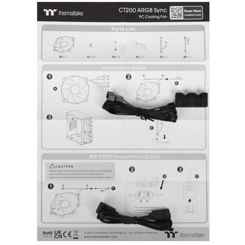 Купить Вентилятор Thermaltake CT200 ARGB  5602448. Характеристики, отзывы и цены в Донецке