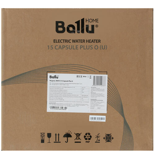 Купить Водонагреватель электрический Ballu BWH/S 15 Capsule Plus U  5365399. Характеристики, отзывы и цены в Донецке