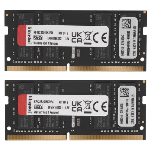 Купить Оперативная память SODIMM Kingston FURY Impact [KF432S20IBK2/64] 64 ГБ  5053767. Характеристики, отзывы и цены в Донецке