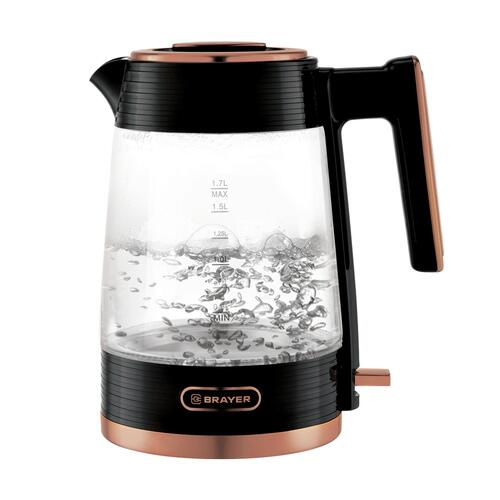Купить Электрочайник BRAYER BR1053 черный  9954145. Характеристики, отзывы и цены в Донецке