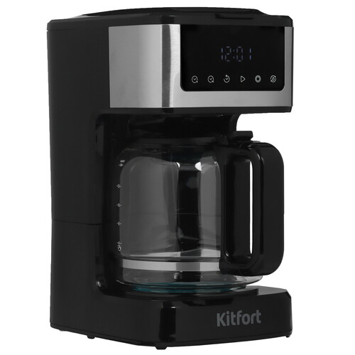 Купить Кофеварка капельная Kitfort КТ-7181 черный  9078357. Характеристики, отзывы и цены в Донецке