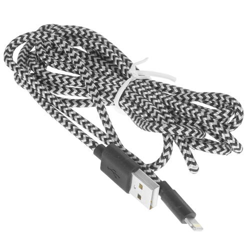 Купить Кабель круглый Pero Lightning 8-pin - USB серый 2 м  5048604. Характеристики, отзывы и цены в Донецке