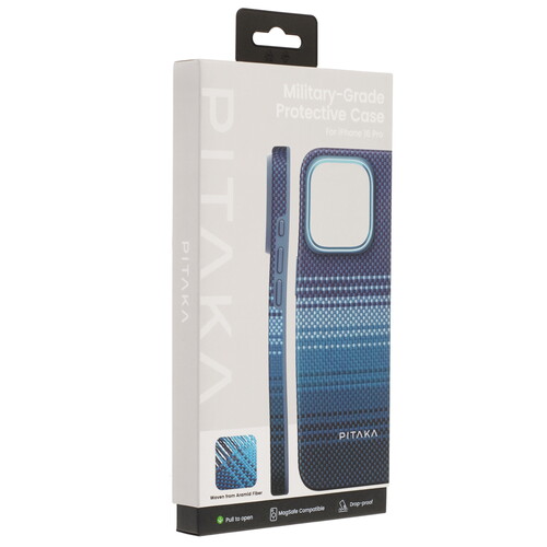 Купить Накладка  Pitaka Military-Grade Protective Case для Apple iPhone 16 Pro синий/голубой  5492721. Характеристики, отзывы и цены в Донецке