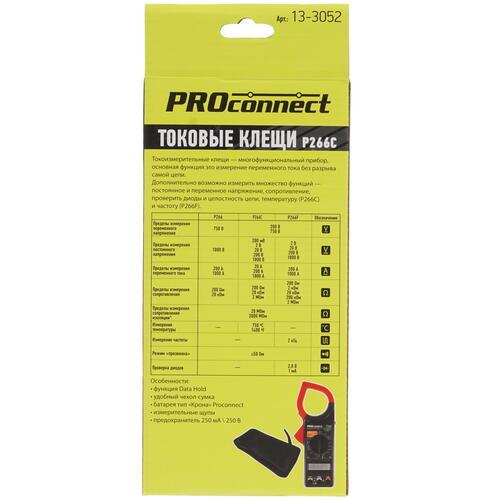Купить Клещи токоизмерительные Proconnect P266C 13-3052  5301945. Характеристики, отзывы и цены в Донецке