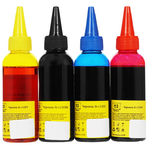 Купить Чернила  T2 IB-C100_MP голубой, желтый, пурпурный, черный  9115208. Характеристики, отзывы и цены в Донецке