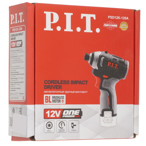 Купить Винтоверт P.I.T. PSD12K-120A SOLO OnePower 12V , Без ЗУ, Без АКБ  5604933. Характеристики, отзывы и цены в Донецке