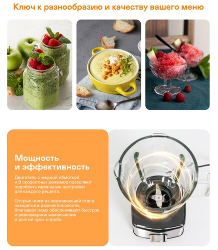 Купить Блендер стационарный GARLYN X-1000 серый  9308026. Характеристики, отзывы и цены в Донецке