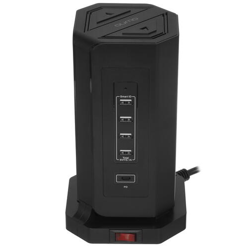 Купить Сетевой фильтр QUMO Power Tower PRO PD 8SP4U (P-0004) черный  5416305. Характеристики, отзывы и цены в Донецке