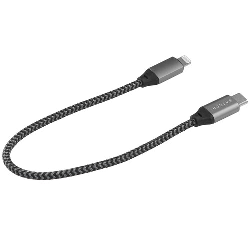 Купить Кабель круглый Satechi Lightning 8-pin MFI - USB Type-C серый 0.25 м  9073173. Характеристики, отзывы и цены в Донецке