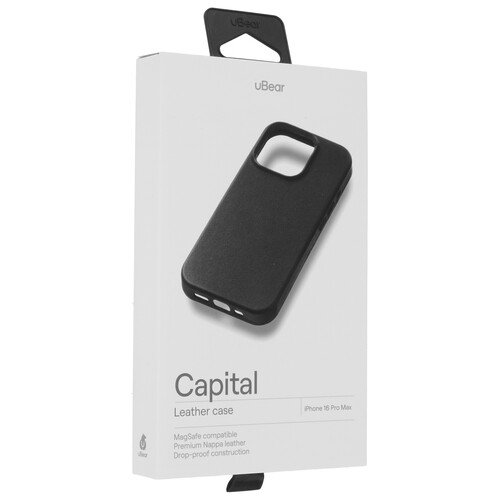 Купить Накладка  uBear Capital Leather Case для Apple iPhone 16 Pro Max черный  5474406. Характеристики, отзывы и цены в Донецке